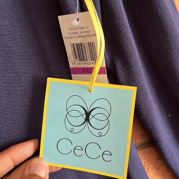 CECE FLORAL WHIMSICAL KNIT DRESS IN MIDNIGHT BLOOM XXL - Picture 4 of 11